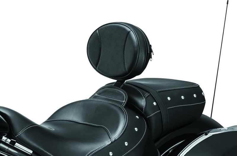 Kuryakyn Plug-N-Go Driver Backrest 14-Up Indian Black Pad, Chrome Kuryakyn Seats  AXOPROS