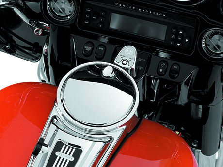 Kuryakyn Push-Button Fuel Door Latch Chrome Kuryakyn Fuel Caps  AXOPROS