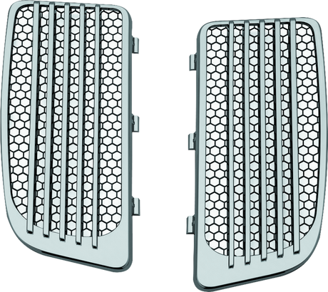 Kuryakyn Radiator Grills For Twin Cooled Models Chrome & Black (Pair) Kuryakyn Exterior Trim  AXOPROS