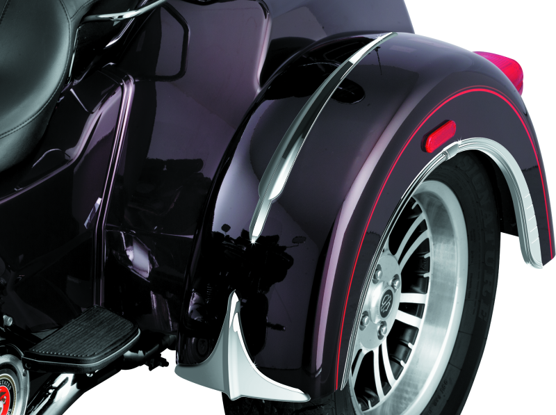 Kuryakyn Rear Fender Accents, Leading Edge, Chrome Kuryakyn Exterior Trim  AXOPROS
