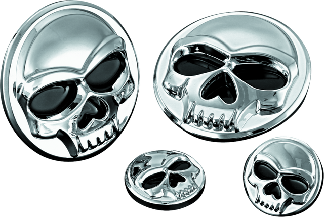 Kuryakyn Replacement Components Zombie Medallions 1in Diameter Chrome Kuryakyn Exterior Trim  AXOPROS