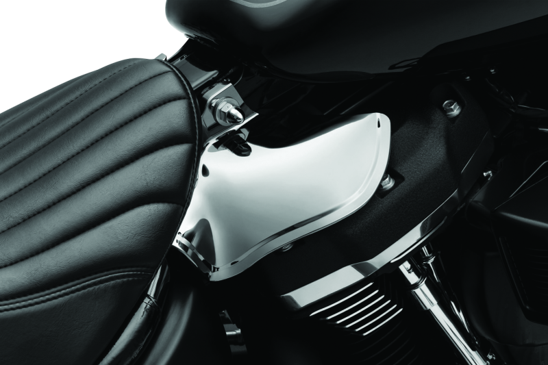 Kuryakyn Saddle Shields Heat Deflectors 18-Up Softail Models Smoke Kuryakyn Heat Shields  AXOPROS