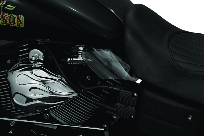 Kuryakyn Saddle Shields Heat Deflectors 99-17 Dyna Models Smoke Kuryakyn Heat Shields  AXOPROS