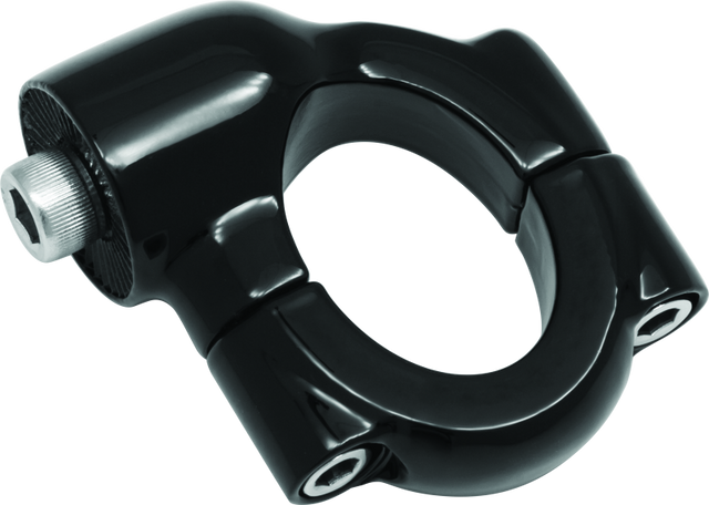 Kuryakyn Side Mount License Plate Holder Clamp Softail Models Gloss Black Kuryakyn License Plate Relocation  AXOPROS