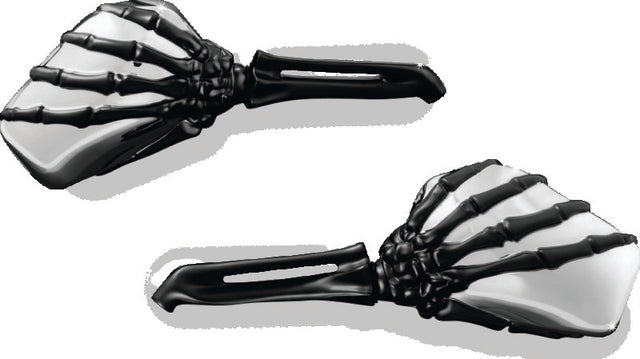 Kuryakyn Skeleton Hand Mirrors Black/Chrome Kuryakyn Rear View Mirrors  AXOPROS