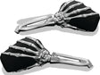 Kuryakyn Skeleton Hand Mirrors Chrome/Black Kuryakyn Rear View Mirrors  AXOPROS