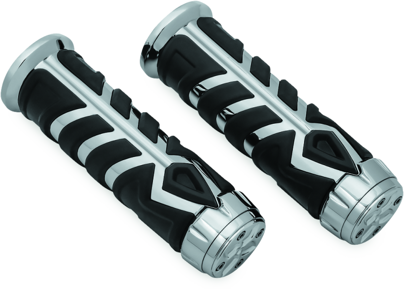 Kuryakyn Spear Grips For 7/8in Universal Indian Chrome Kuryakyn Grips  AXOPROS
