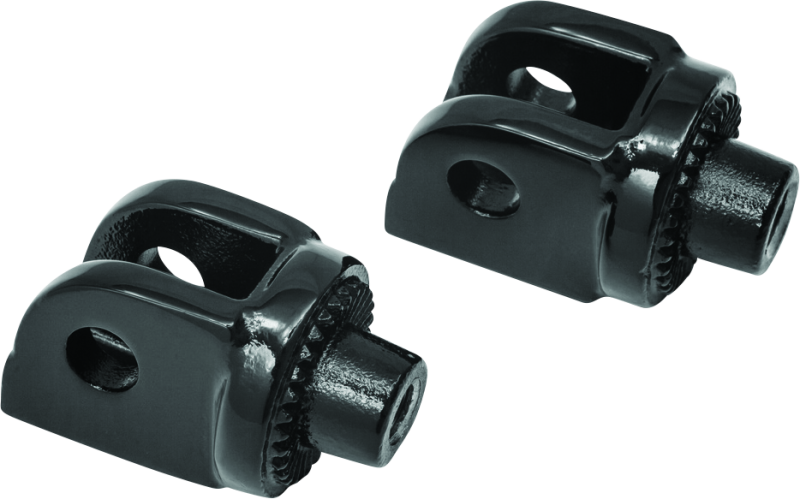 Kuryakyn Splined Adapter Mount Gloss Black Kuryakyn Footpegs  AXOPROS