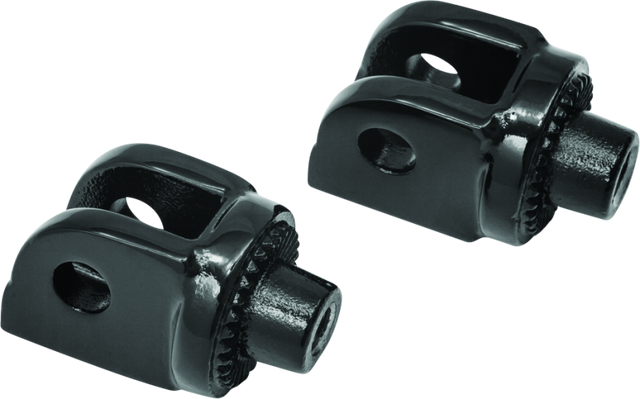 Kuryakyn Splined Adapter Mount Gloss Black Kuryakyn Footpegs  AXOPROS