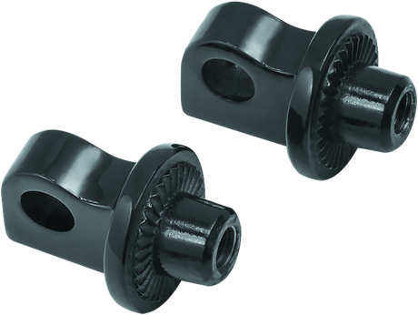 Kuryakyn Splined Peg Adapter Harley-Davidson Male Mount Black Kuryakyn Footpegs  AXOPROS