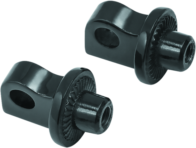 Kuryakyn Splined Peg Adapter Harley-Davidson Male Mount Black Kuryakyn Footpegs  AXOPROS