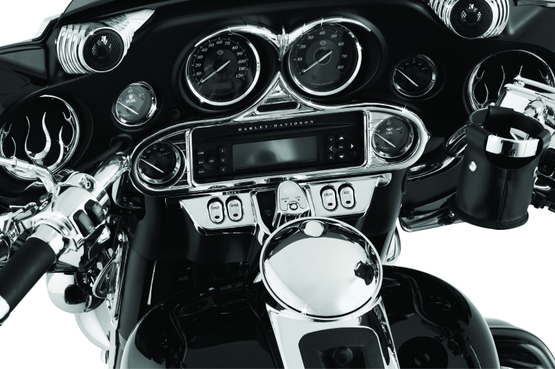 Kuryakyn Stereo Accent 96-13 FL Touring Models Chrome Kuryakyn Exterior Trim  AXOPROS
