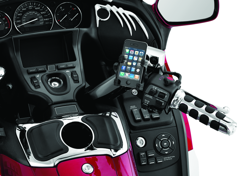 Kuryakyn Tech Connect Standard Cradle For Perch Mount Black Kuryakyn Phone Holders  AXOPROS