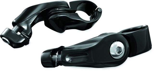 Kuryakyn Tour Tech 4in Back Arm With 1-1/4in Clamps Without Pegs Black Kuryakyn Footpegs  AXOPROS