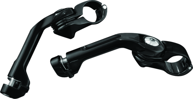 Kuryakyn Tour Tech 6in Back Arms With 1-1/4in Clamps Without Pegs Black Kuryakyn Footpegs  AXOPROS