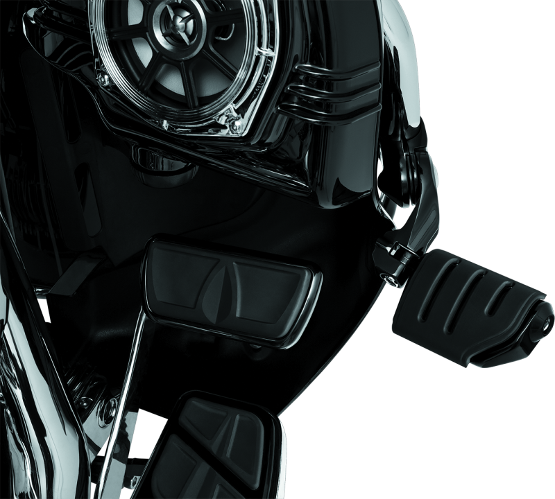 Kuryakyn Tour Tech Trident Dually 4in Back Arm With 1-1/4in Clamps Black Kuryakyn Footpegs  AXOPROS