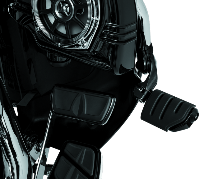 Kuryakyn Tour Tech Trident Dually 4in Back Arm With 1-1/4in Clamps Black Kuryakyn Footpegs  AXOPROS