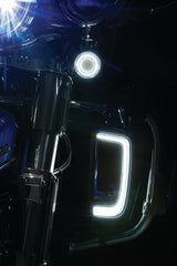 Kuryakyn Tracer L.E.D. Front Turn Signal Insert, White/Amber Light, Smoke Lens 1157 Kuryakyn Bulbs  AXOPROS