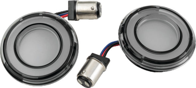 Kuryakyn Tracer L.E.D. Front Turn Signal Insert, White/Amber Light, Smoke Lens 1157 Kuryakyn Bulbs  AXOPROS