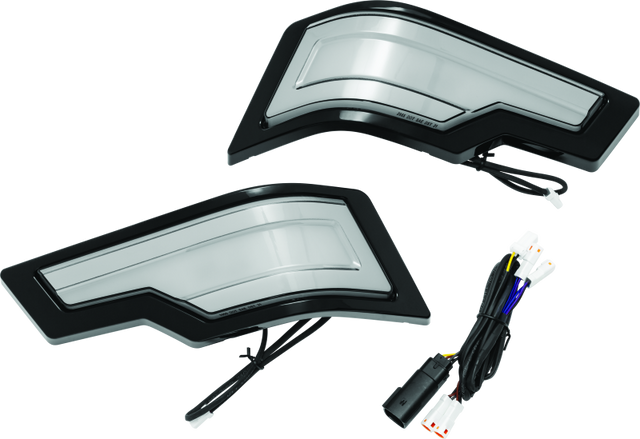 Kuryakyn Tracer Tour Pak Rear Lights Black Smoke Lens Kuryakyn Tail Lights  AXOPROS