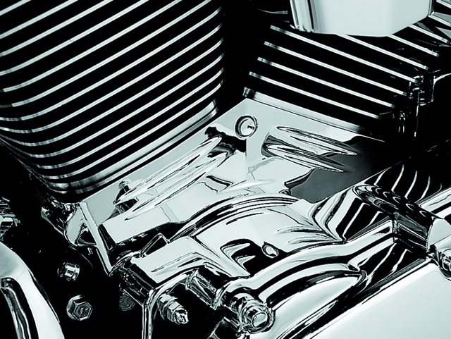 Kuryakyn Twin Cam Cylinder Base Cover 99-06 Chrome Kuryakyn Engine Covers  AXOPROS