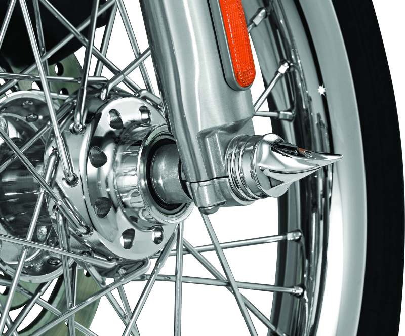Kuryakyn Twisted Axle Caps Chrome Kuryakyn Hardware - Singles  AXOPROS