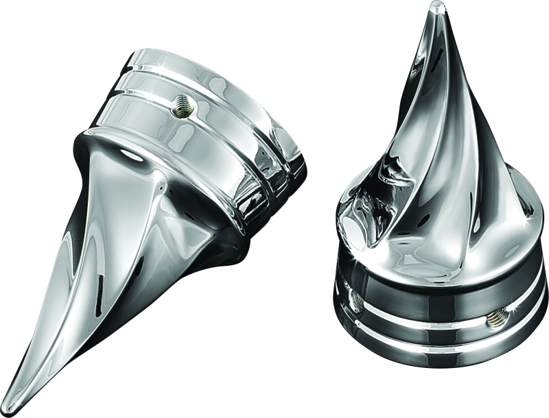 Kuryakyn Twisted Axle Caps Chrome Kuryakyn Hardware - Singles  AXOPROS