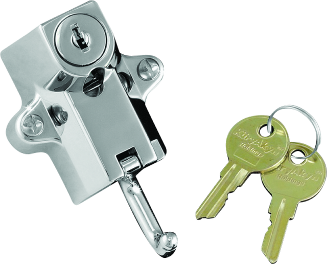 Kuryakyn Universal Helmet Lock 7/8in-1-1/4in Mount Chrome Kuryakyn Helmets and Accessories  AXOPROS