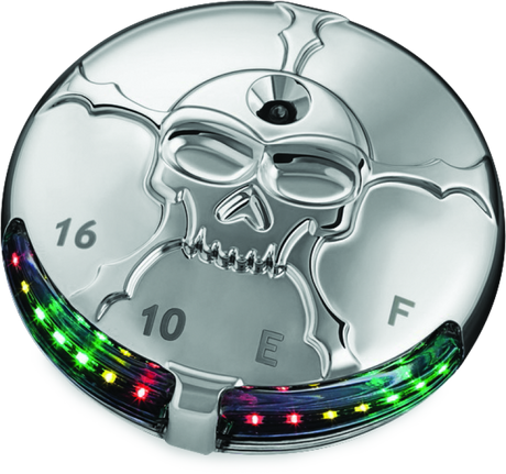 Kuryakyn Zombie Fuel & Battery Gauge Chrome Kuryakyn Gauges  AXOPROS