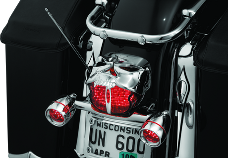 Kuryakyn Zombie Taillight Cover Chrome Kuryakyn Tail Lights  AXOPROS