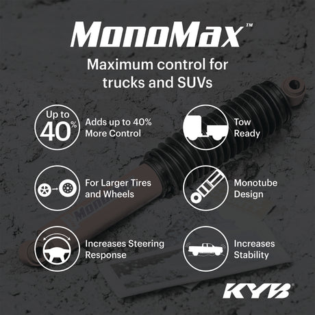KYB Shocks & Struts MonoMax Rear CHEVROLET Silverado K and V - Series 1/2 Ton (4WD) 1999-07 K and V