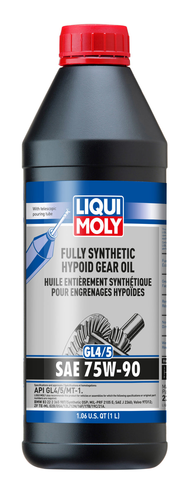 LIQUI MOLY 1L Fully Synthetic Hypoid Gear Oil (GL4/5) 75W90 LIQUI MOLY Gear Oils  AXOPROS