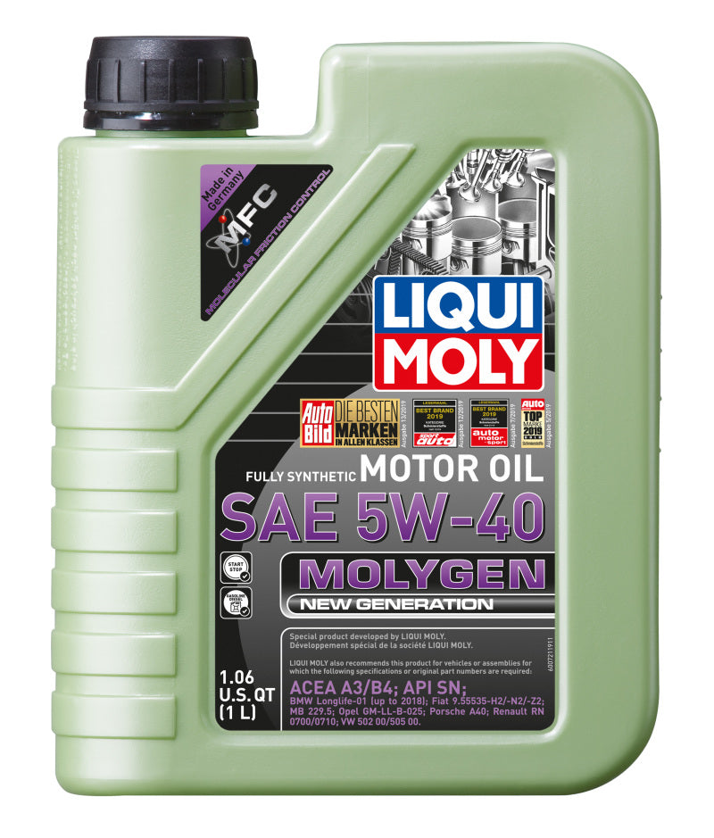 LIQUI MOLY 1L Molygen New Generation Motor Oil SAE 5W40 LIQUI MOLY Motor Oils  AXOPROS