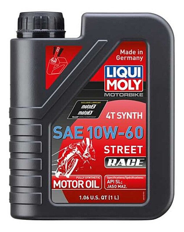 LIQUI MOLY 1L Motorbike 4T Synth SAE 10W60 Street Race LIQUI MOLY Motor Oils  AXOPROS