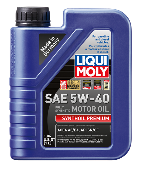 LIQUI MOLY 1L Synthoil Premium Motor Oil SAE 5W40 LIQUI MOLY Motor Oils  AXOPROS