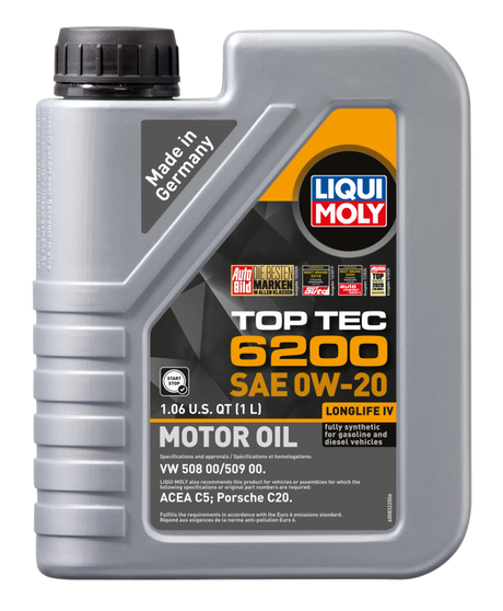 LIQUI MOLY 1L Top Tec 6200 Motor Oil SAE 0W20 LIQUI MOLY Motor Oils  AXOPROS