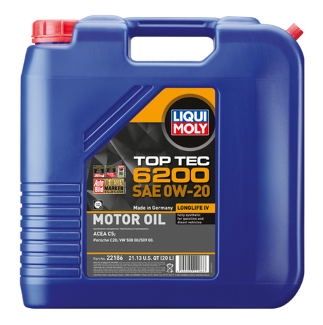 LIQUI MOLY 20L Top Tec 6200 Motor Oil SAE 0W20 LIQUI MOLY Motor Oils  AXOPROS