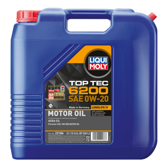 LIQUI MOLY 20L Top Tec 6200 Motor Oil SAE 0W20 LIQUI MOLY Motor Oils  AXOPROS