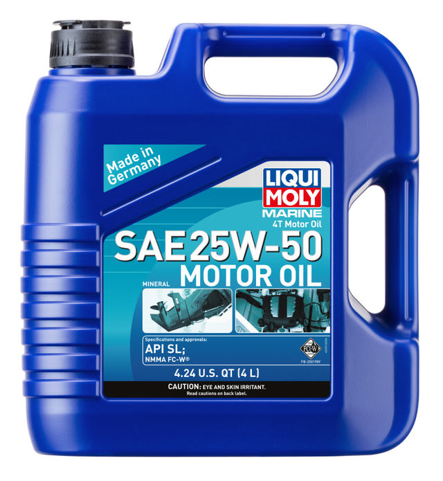 LIQUI MOLY 4L Marine 4T Motor Oil SAE 25W50 LIQUI MOLY Motor Oils  AXOPROS