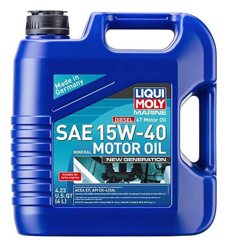 LIQUI MOLY 4L Marine 4T New Generation Motor Oil SAE 15W40 LIQUI MOLY Motor Oils  AXOPROS