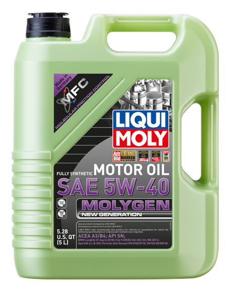 LIQUI MOLY 5L Molygen New Generation Motor Oil SAE 5W40 LIQUI MOLY Motor Oils  AXOPROS