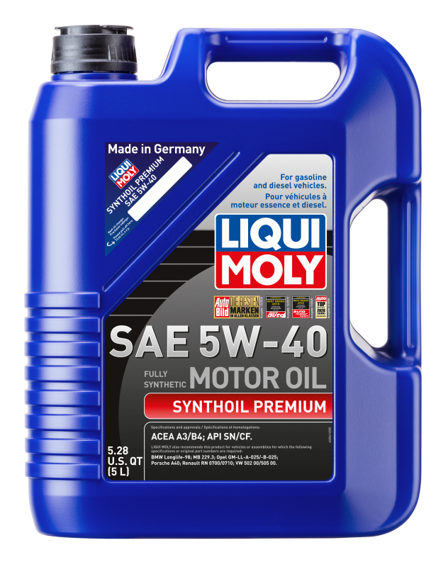 LIQUI MOLY 5L Synthoil Premium Motor Oil SAE 5W40 LIQUI MOLY Motor Oils  AXOPROS
