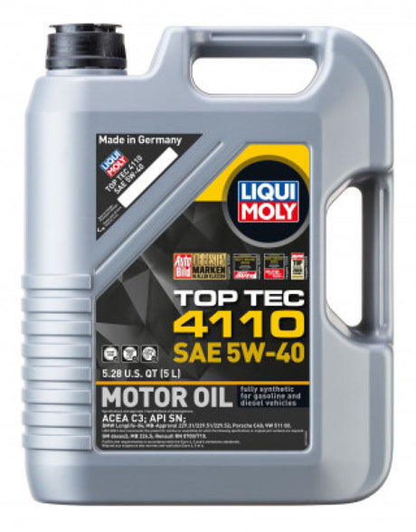 LIQUI MOLY 5L Top Tec 4110 Motor Oil SAE 5W40 LIQUI MOLY Motor Oils  AXOPROS