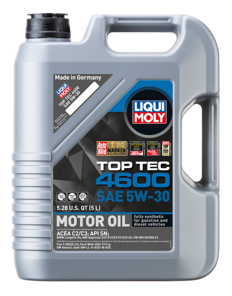 LIQUI MOLY 5L Top Tec 4600 Motor Oil SAE 5W30 LIQUI MOLY Motor Oils  AXOPROS