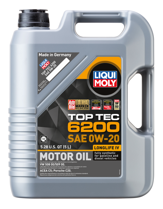 LIQUI MOLY 5L Top Tec 6200 Motor Oil SAE 0W20 LIQUI MOLY Motor Oils  AXOPROS