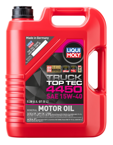 LIQUI MOLY 5L Top Tec Truck 4450 Motor Oil SAE 15W40 LIQUI MOLY Motor Oils  AXOPROS