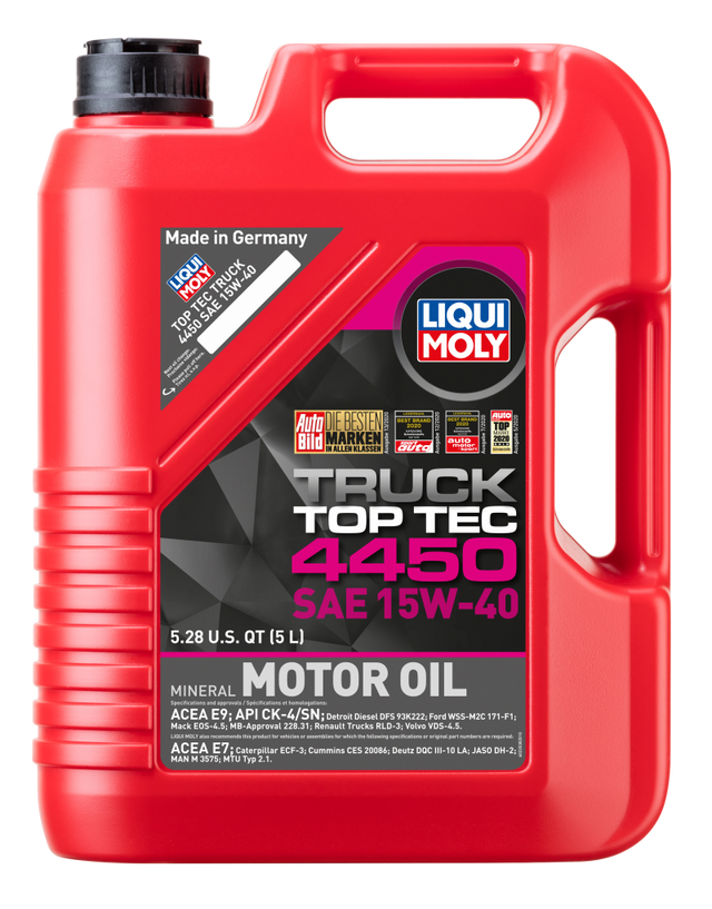LIQUI MOLY 5L Top Tec Truck 4450 Motor Oil SAE 15W40 LIQUI MOLY Motor Oils  AXOPROS