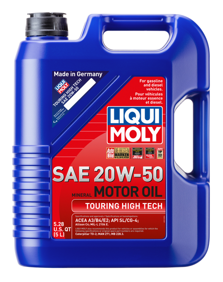 LIQUI MOLY 5L Touring High Tech Motor Oil SAE 20W50 LIQUI MOLY Motor Oils  AXOPROS