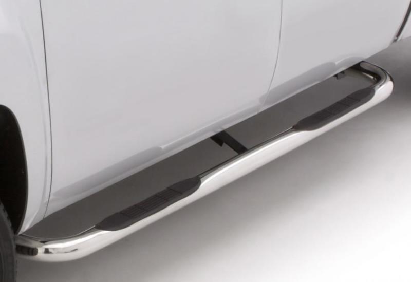 Lund 03-09 Dodge Ram 2500 Quad Cab 3in. Round Bent SS Nerf Bars - Polished LUND Nerf Bars  AXOPROS