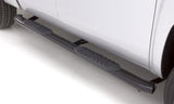 Lund 03-09 Dodge Ram 2500 Quad Cab 4in. Oval Curved Steel Nerf Bars - Black LUND Nerf Bars  AXOPROS